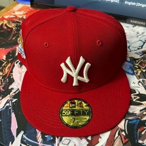 New York Yankees New Era Fitted “Red 1999 World Series Patch”
